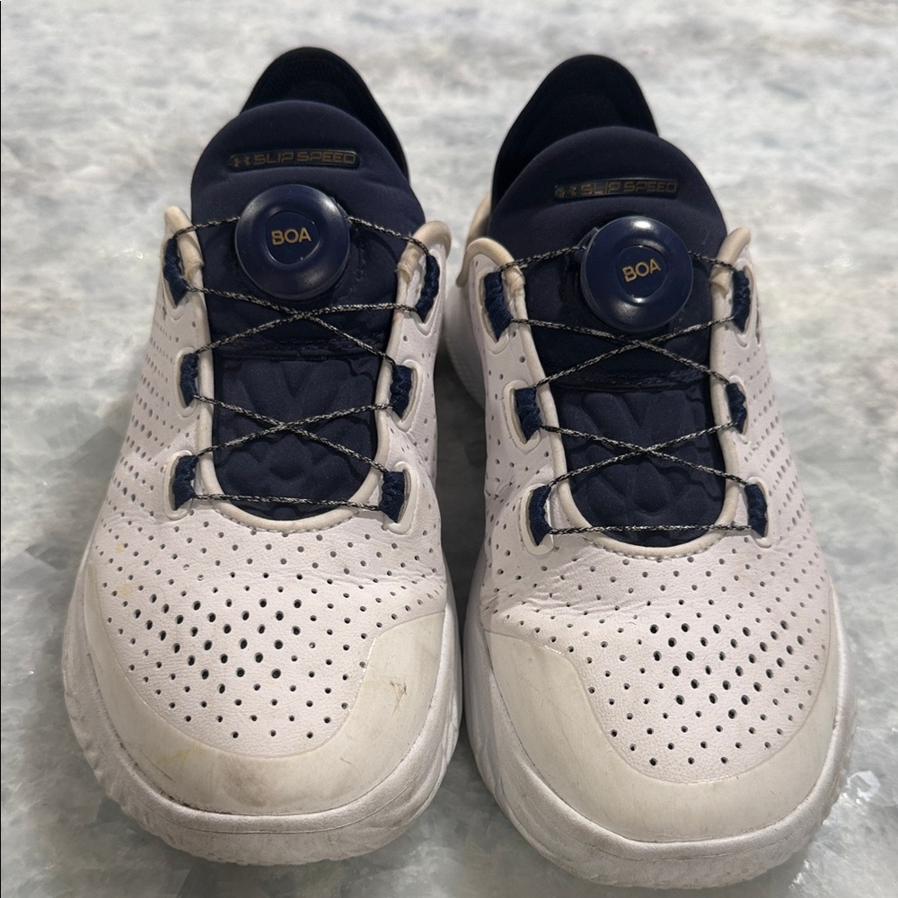 Womens White and Navy Shoes